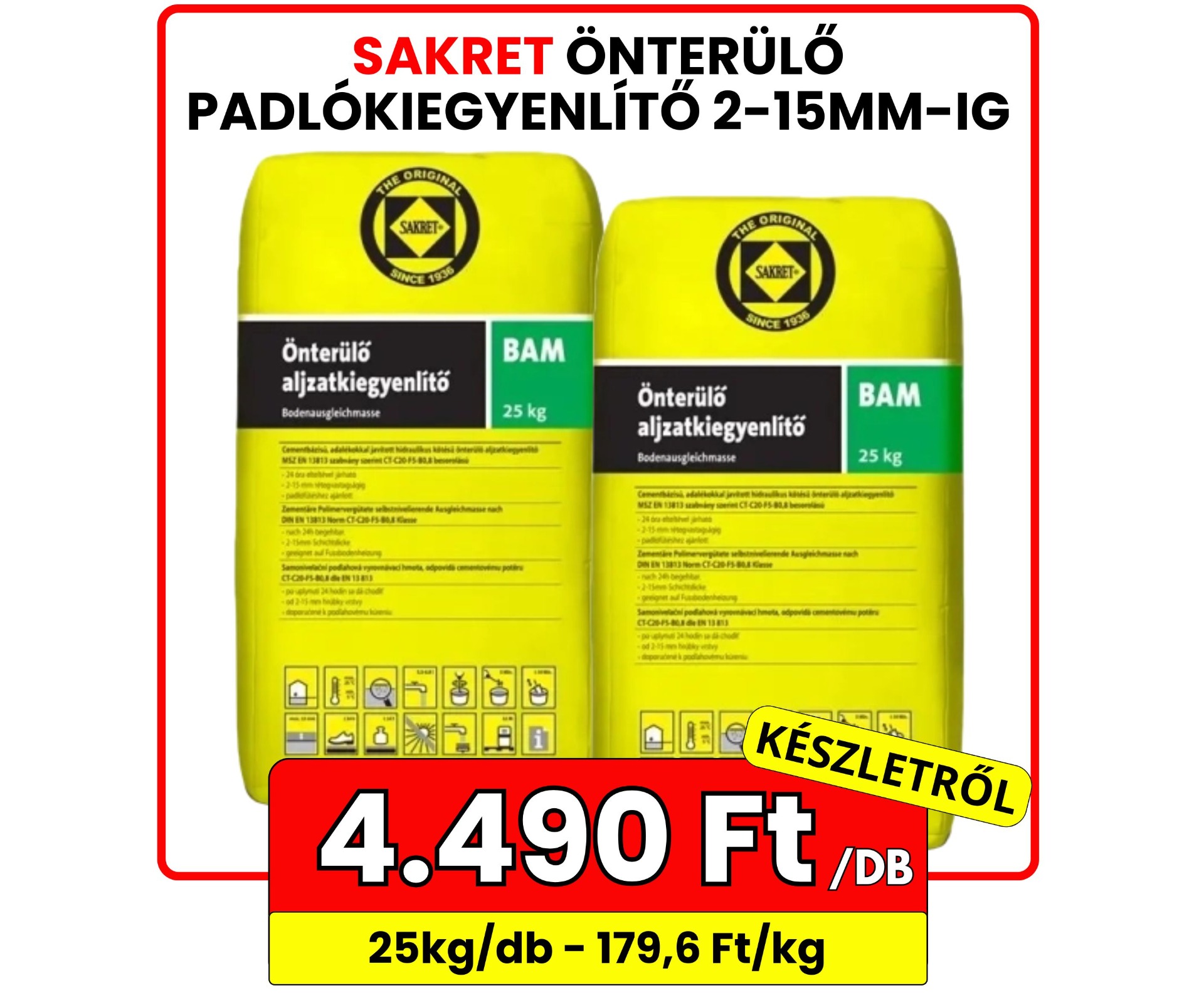 Padlókiegyenlítő 4490Ft